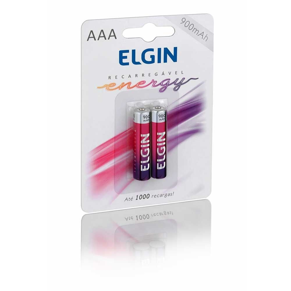 Pilha Recarregável AAA 900MAH, Blister Com 2 Unidades, Elgin - 82168