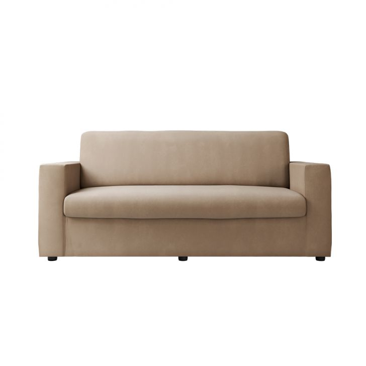 Sofá 3 Lugares Zoy Suede Bege Sofá 3 Lugares Zoy Suede Bege