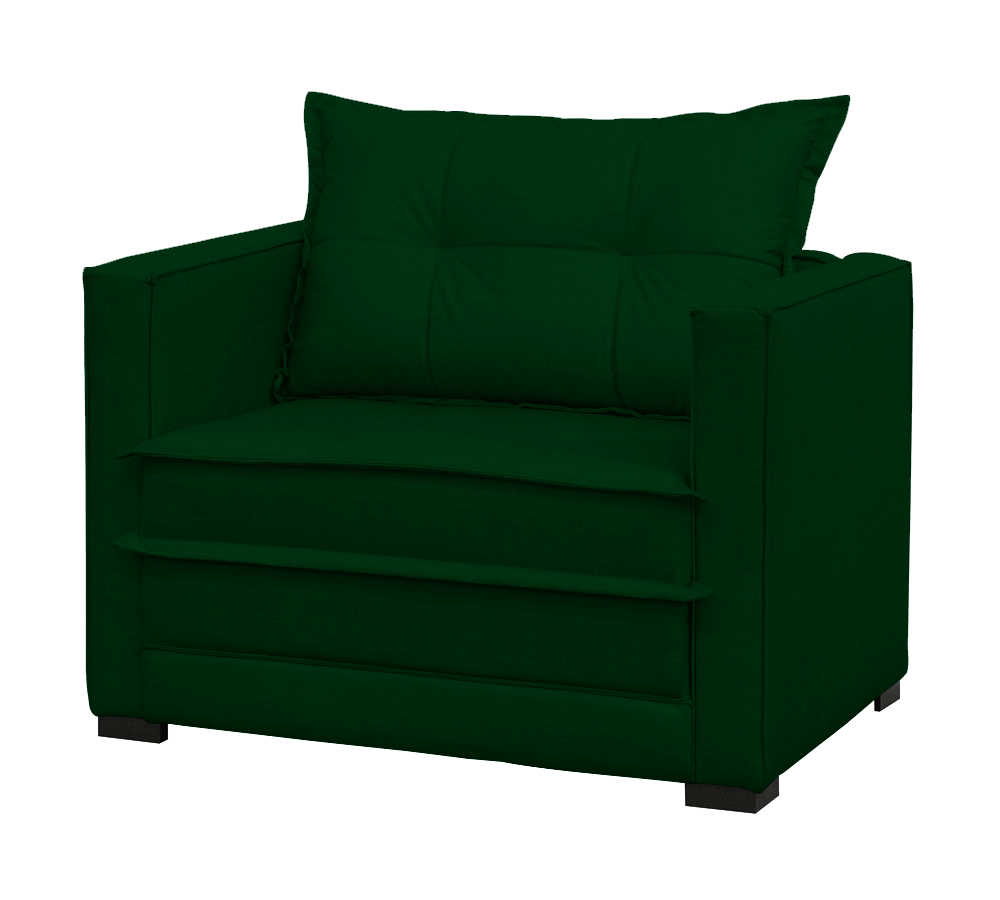 Poltrona Cama Londres Suede Verde Poltrona Cama Londres Suede Verde