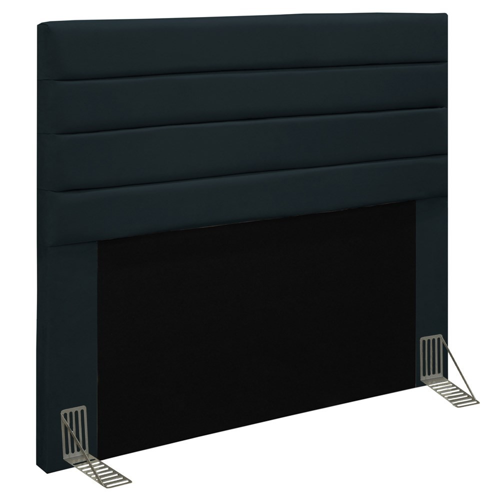 Cabeceira Cama Box Casal King 193cm Rubi D10 Suede Preto - Mpozenato Cabeceira Cama Box Casal King 193cm Rubi D10 Suede Preto - Mpozenato