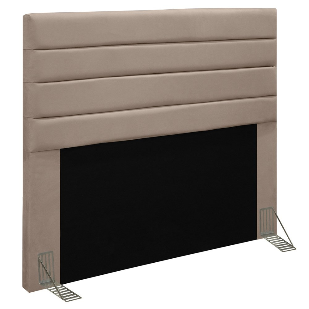 Cabeceira Cama Box Casal 140cm Rubi D10 Suede Bege - Mpozenato Cabeceira Cama Box Casal 140cm Rubi D10 Suede Bege - Mpozenato