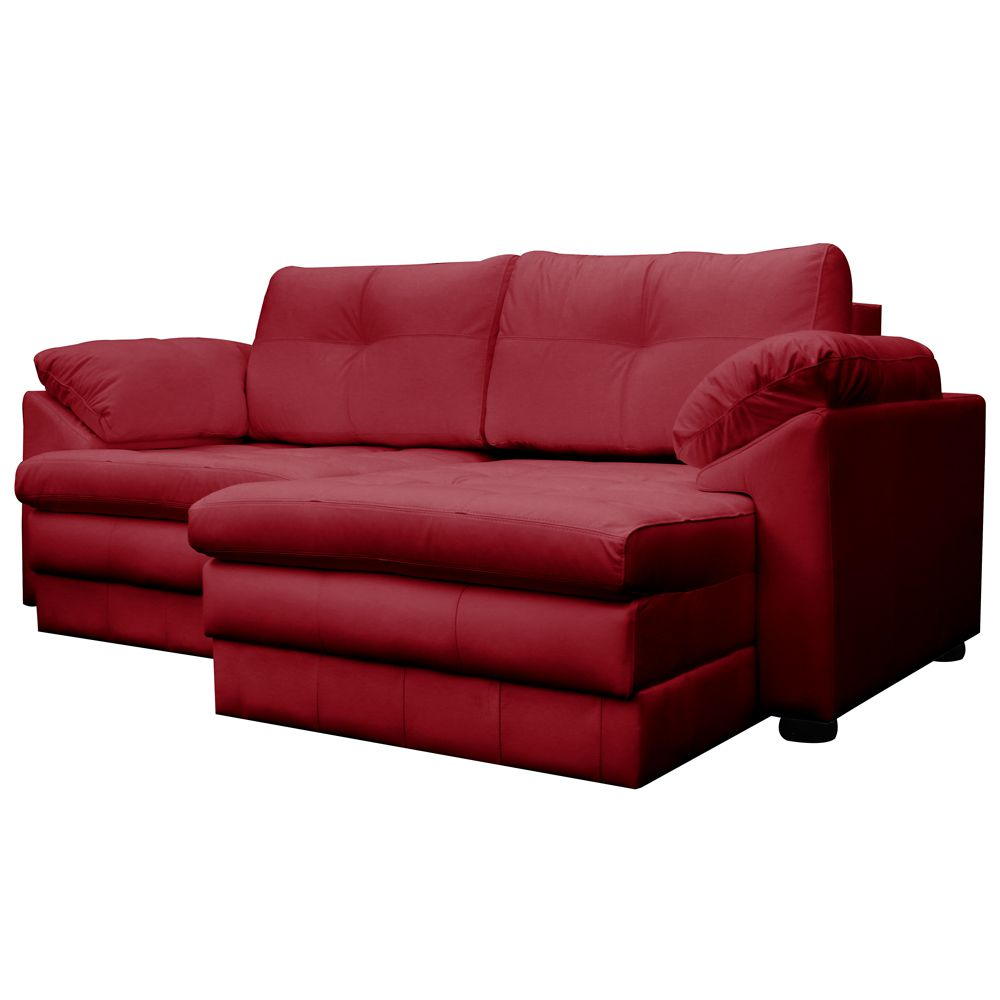 Sofá Retrátil 2 Lugares Bipartido Sala de Estar Piece 175cm Couro Vermelho G58 - Gran Belo Sofá Retrátil 2 Lugares Bipartido Sala de Estar Piece 175cm Couro Vermelho G58 - Gran Belo