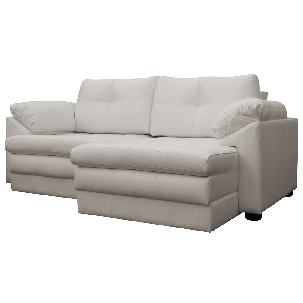 Sofá Retrátil 3 Lugares Bipartido Sala de Estar Piece 215cm Couro Off White G58 - Gran Belo Sofá Retrátil 3 Lugares Bipartido Sala de Estar Piece 215cm Couro Off White G58 - Gran Belo