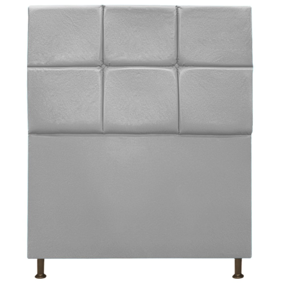 Cabeceira Estofada Damares 90 cm Solteiro Com Botonê Suede Cinza - Amarena Móveis Cabeceira Estofada Damares 90 cm Solteiro Com Botonê Suede Cinza - Amarena Móveis