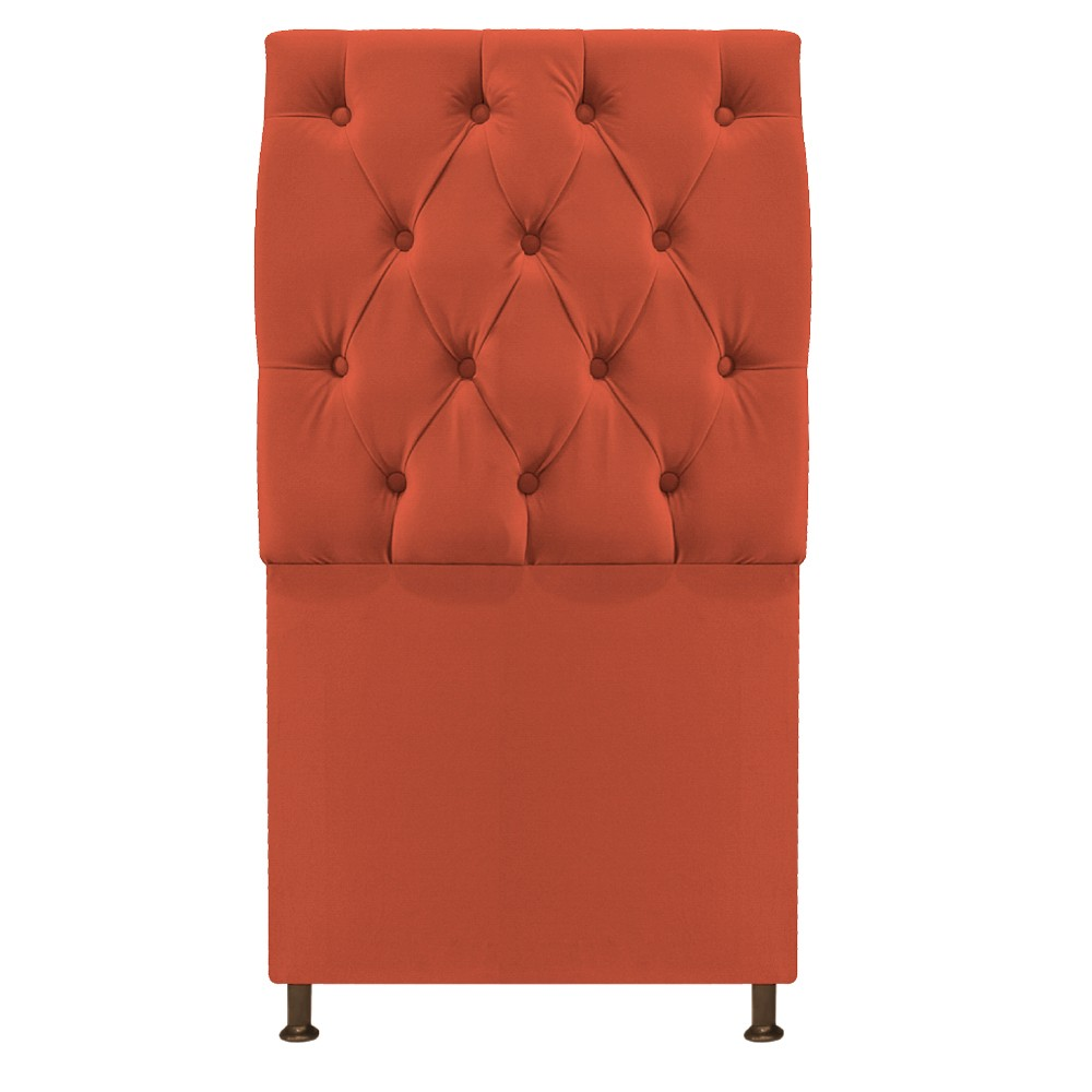 Cabeceira Sofia 90 cm Solteiro Suede Terracota - Amarena Móveis Cabeceira Sofia 90 cm Solteiro Suede Terracota - Amarena Móveis