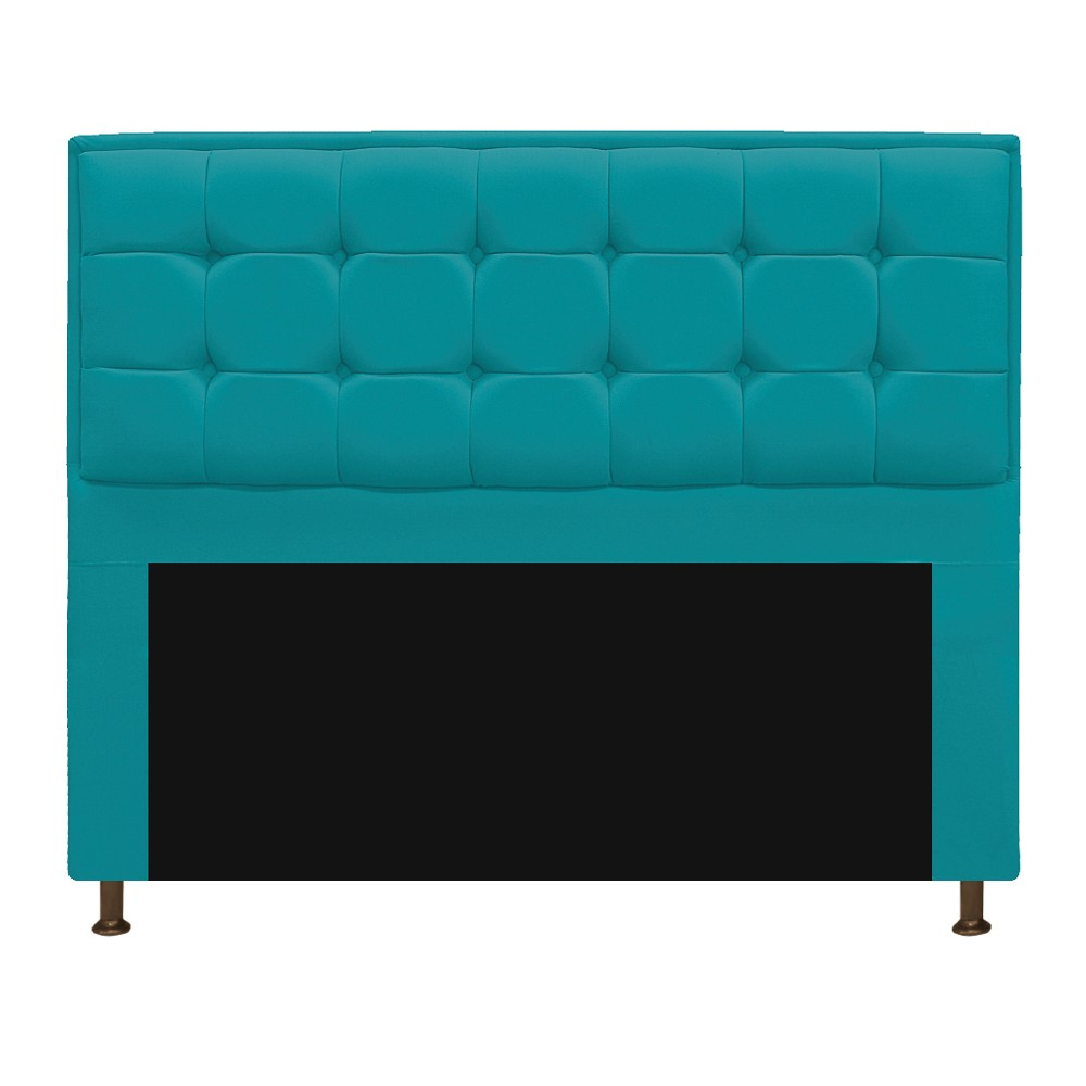 Cabeceira Copenhague 160 cm Queen Size Suede Azul Turquesa - Amarena Móveis Cabeceira Copenhague 160 cm Queen Size Suede Azul Turquesa - Amarena Móveis