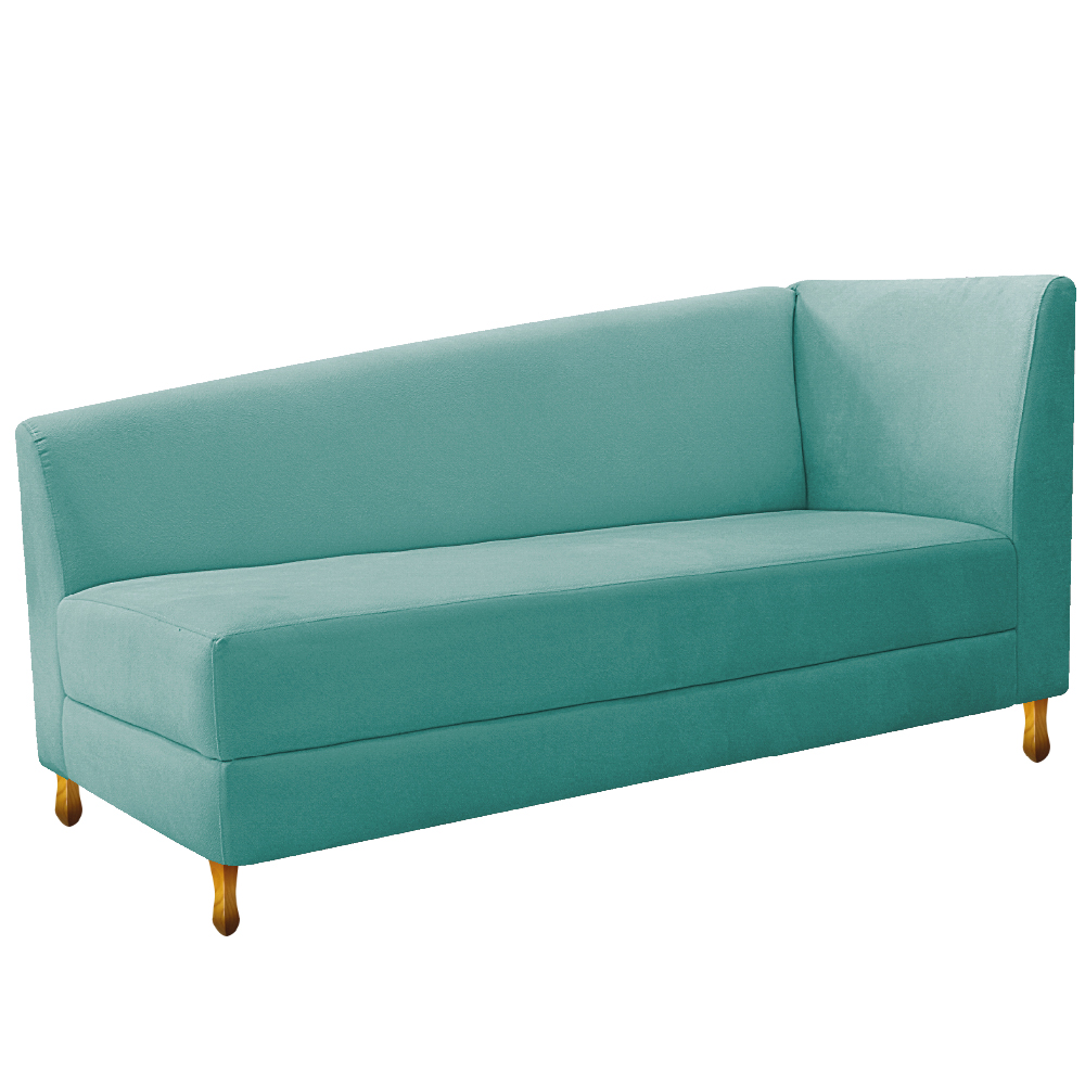 Recamier Valéria 140cm Lado Esquerdo Suede Azul Tiffany- Amarena Móveis Recamier Valéria 140cm Lado Esquerdo Suede Azul Tiffany- Amarena Móveis