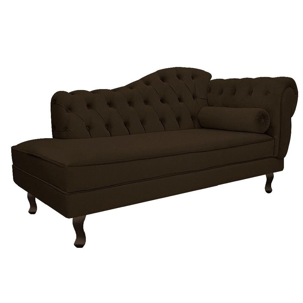 Recamier Diana 140cm Lado Esquerdo Corano Marrom - Amarena Móveis Recamier Diana 140cm Lado Esquerdo Corano Marrom - Amarena Móveis