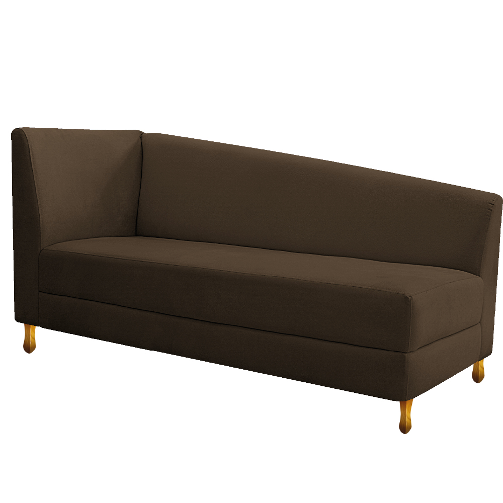 Recamier Valéria 140cm Lado Direito Suede Marrom - Amarena Móveis Recamier Valéria 140cm Lado Direito Suede Marrom - Amarena Móveis