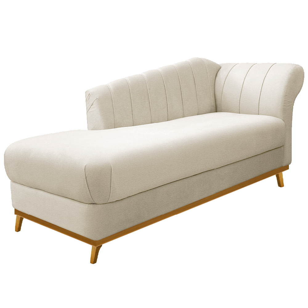 Recamier Vanessa 160cm Lado Esquerdo Corano Bege - Amarena Móveis Recamier Vanessa 160cm Lado Esquerdo Corano Bege - Amarena Móveis