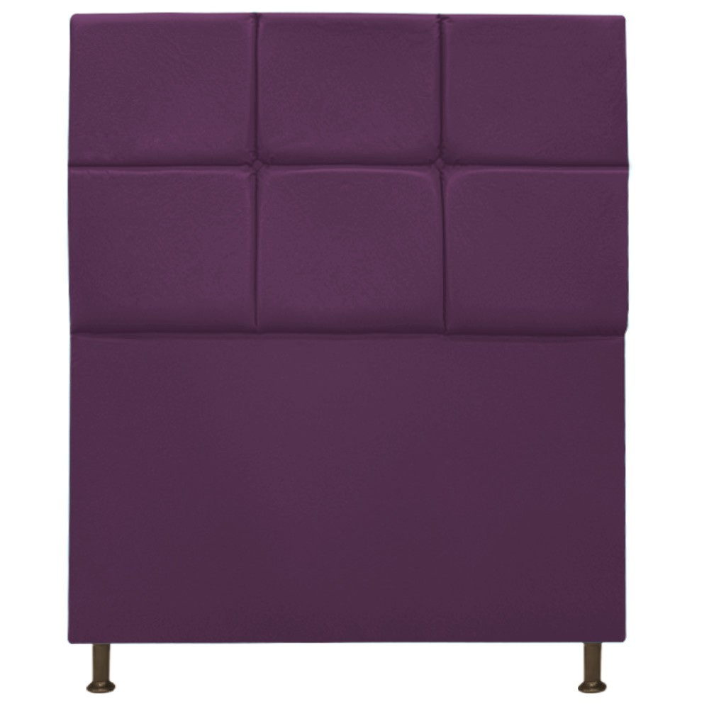 Cabeceira Estofada Damares 90 cm Solteiro Com Botonê Suede Roxo - Amarena Móveis Cabeceira Estofada Damares 90 cm Solteiro Com Botonê Suede Roxo - Amarena Móveis