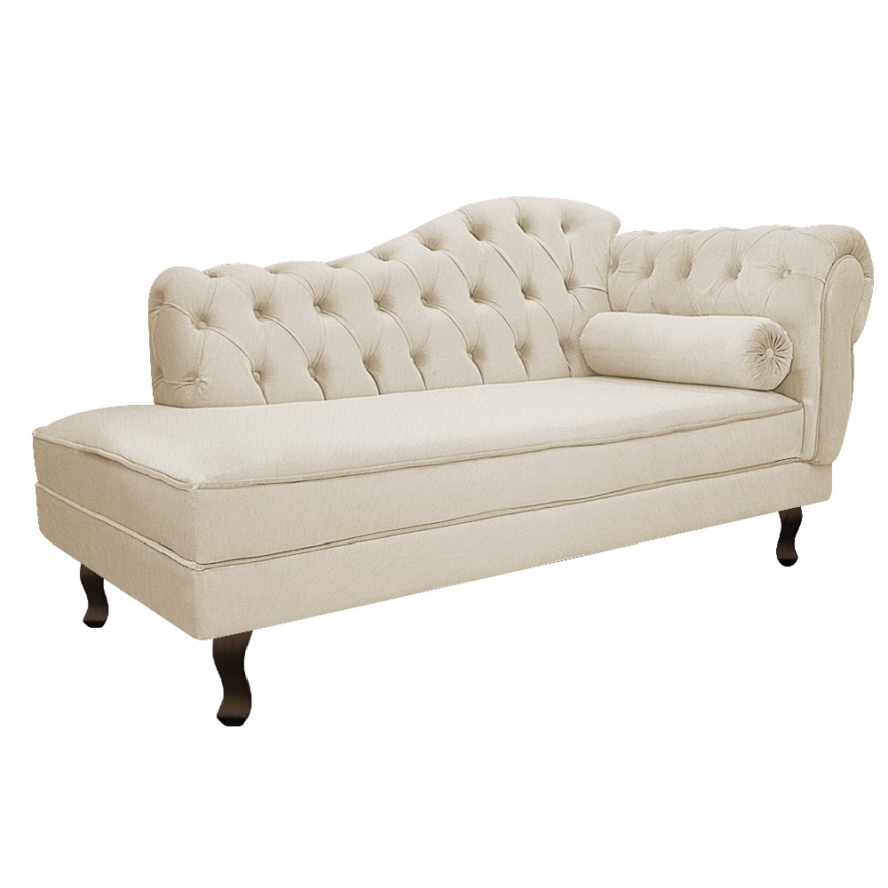 Recamier Diana 160cm Lado Esquerdo Suede Bege - Amarena Móveis Recamier Diana 160cm Lado Esquerdo Suede Bege - Amarena Móveis