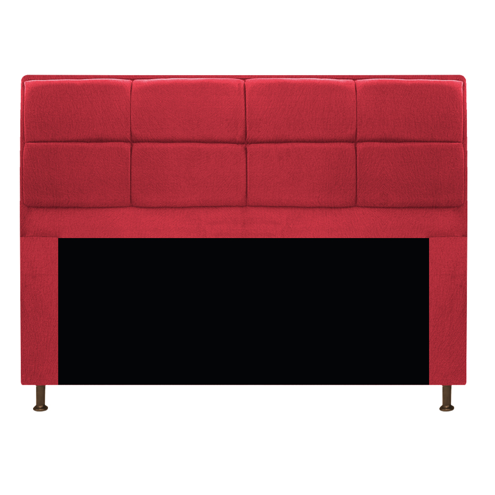 Cabeceira Munique 195 cm King Size Suede Vermelho - Amarena Móveis Cabeceira Munique 195 cm King Size Suede Vermelho - Amarena Móveis