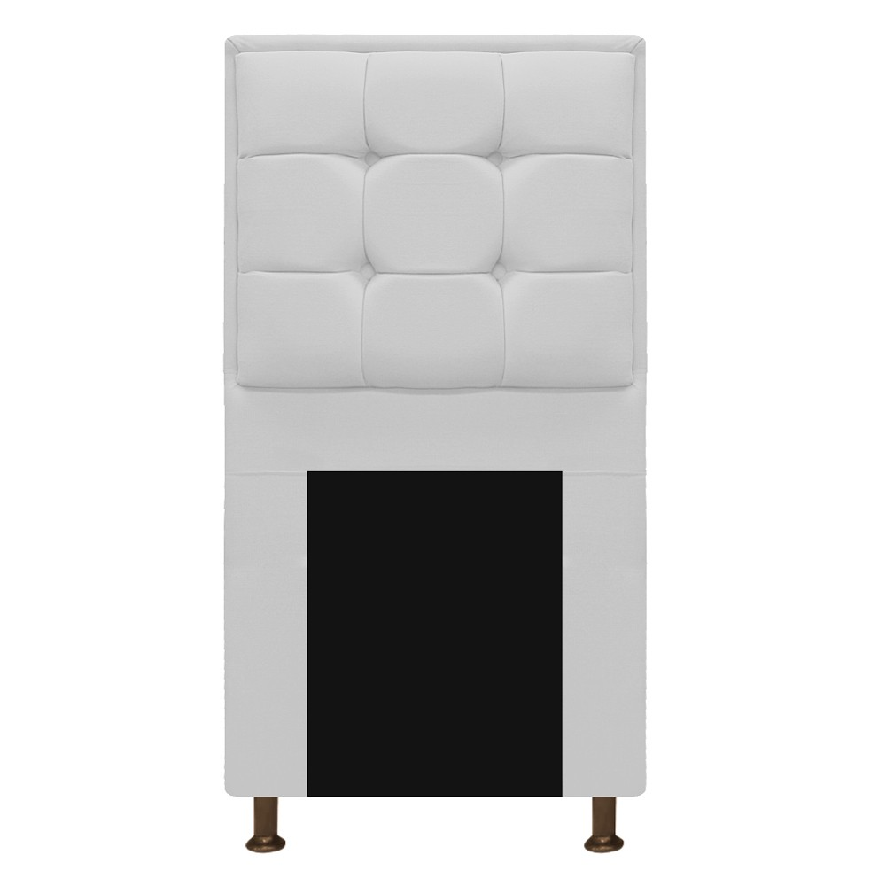 Cabeceira Copenhague 100 cm Solteiro Suede Branco - Amarena Móveis Cabeceira Copenhague 100 cm Solteiro Suede Branco - Amarena Móveis