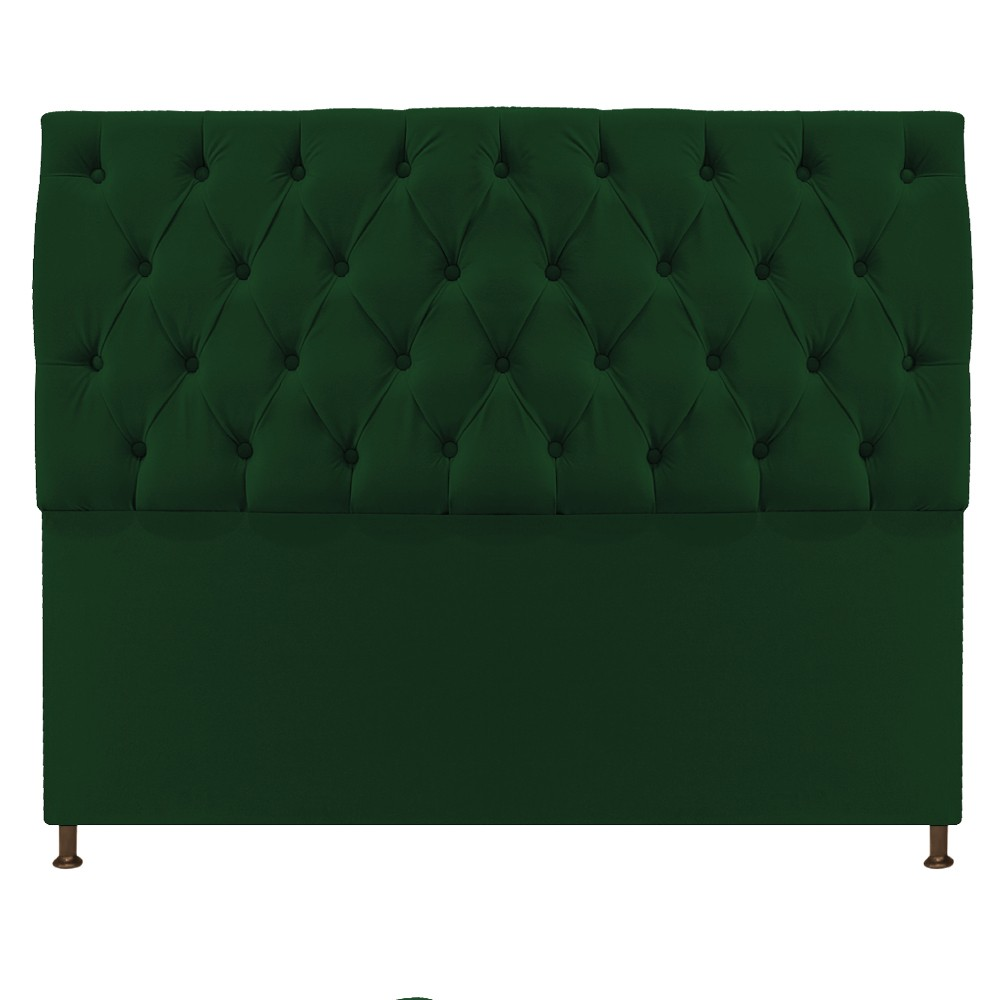 Cabeceira Sofia 195 cm King Size Suede Verde - Amarena Móveis Cabeceira Sofia 195 cm King Size Suede Verde - Amarena Móveis