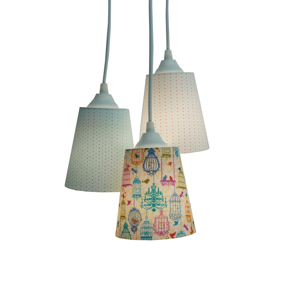 Lustre Pendente Tecido Gaiolinhas Lustre Pendente Tecido Gaiolinhas