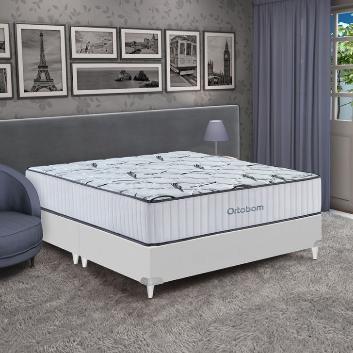 Colchão King Highfoam Com Espuma Hr 45 (28x186x198) Branco Colchão King Highfoam Com Espuma Hr 45 (28x186x198) Branco