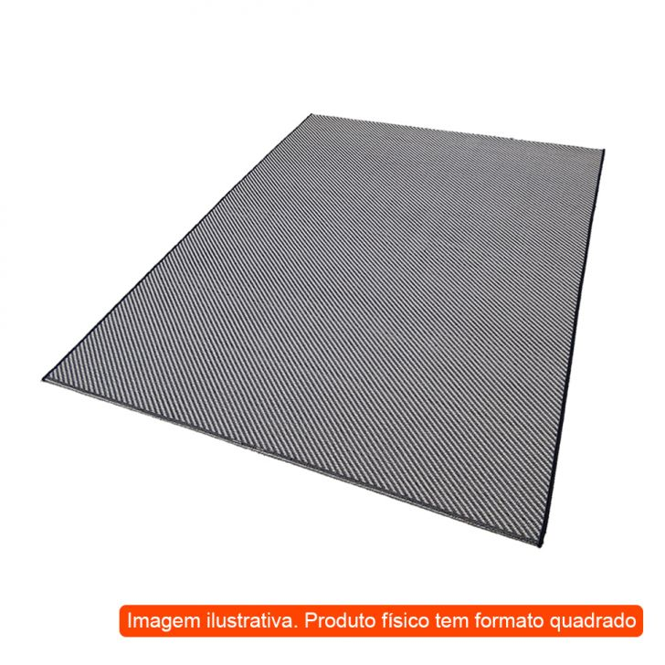 Tapete Dama II Quadrado Polipropileno 215 X 215 cm Marrom Tapete Dama II Quadrado Polipropileno 215 X 215 cm Marrom