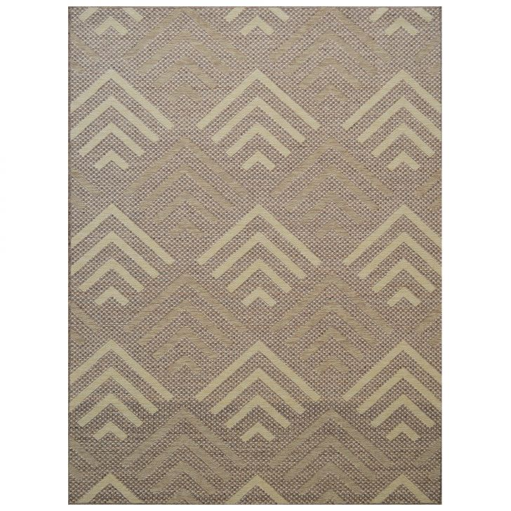 Tapete Flecha I Retangular Polipropileno 66 cm x 2000 cm Marrom