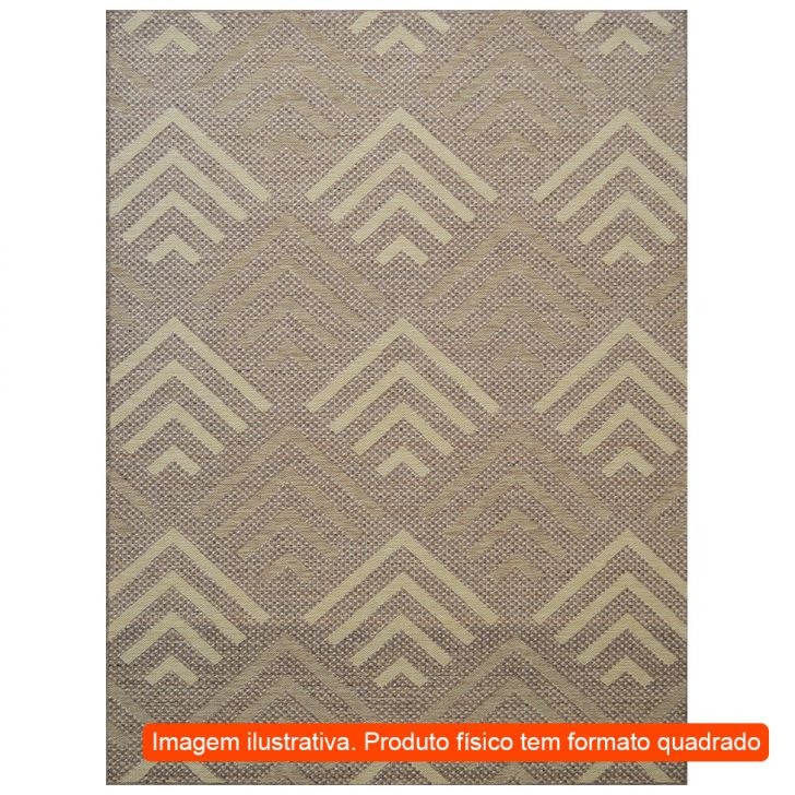 Tapete Flecha I Quadrado Polipropileno 215 X 215 cm Marrom Tapete Flecha I Quadrado Polipropileno 215 X 215 cm Marrom