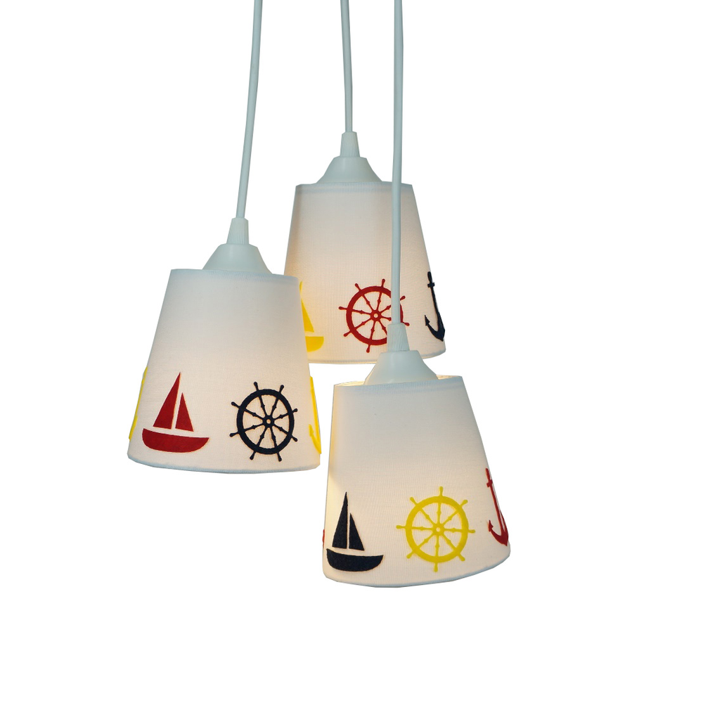 Lustre Pendente Triplo Baby Marinheiro Lustre Pendente Triplo Baby Marinheiro