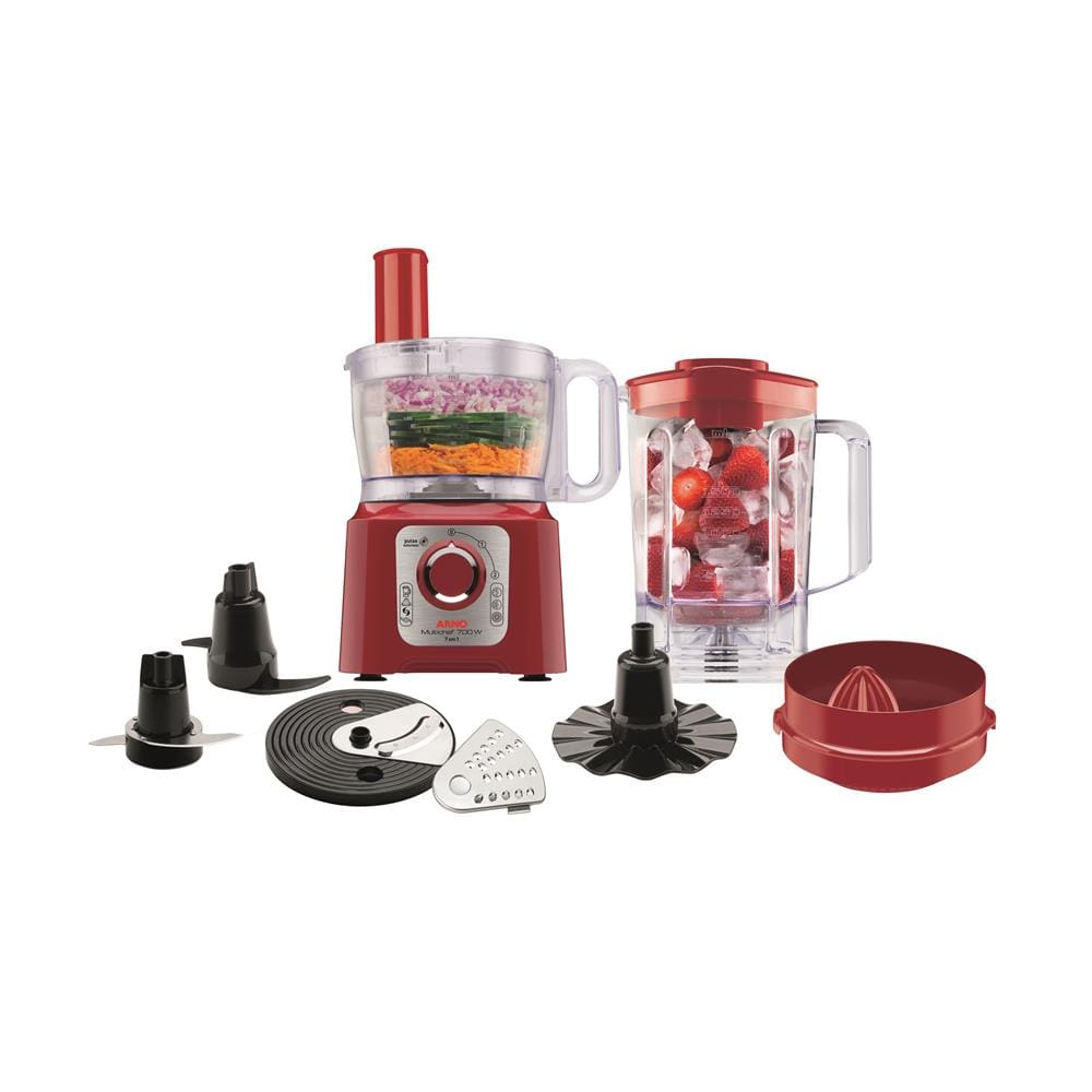 Processador de Alimentos Arno MP74 Multichef 7 em 1 Limpa Fácil com Lâminas Removíveis, Jarra de 3,1L e 2 Velocidades - 700W - 220V Processador de Alimentos Arno MP74 Multichef 7 em 1 Limpa Fácil com Lâminas Removíveis, Jarra de 3,1L e 2 Velocidades - 700W - 220V