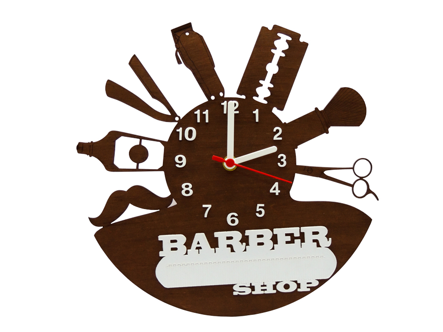 Relógio De Parede Decorativo - Modelo Barber Shop Relógio De Parede Decorativo - Modelo Barber Shop