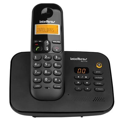 Telefone Intelbras sem Fio Secretária Eletrônica TS3130 Preto - 4123130