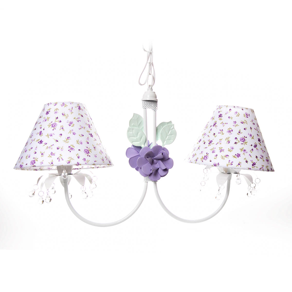 Lustre 2L Primavera Transparente 2 Flores G Lilás Quarto Bebê Infantil Menina Lustre 2L Primavera Transparente 2 Flores G Lilás Quarto Bebê Infantil Menina