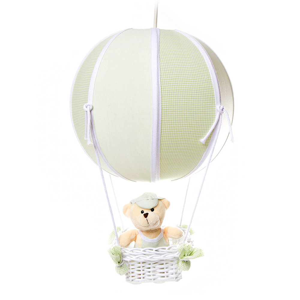 Lustre Balão Bolinha Urso Verde Quarto Bebê Infantil Lustre Balão Bolinha Urso Verde Quarto Bebê Infantil