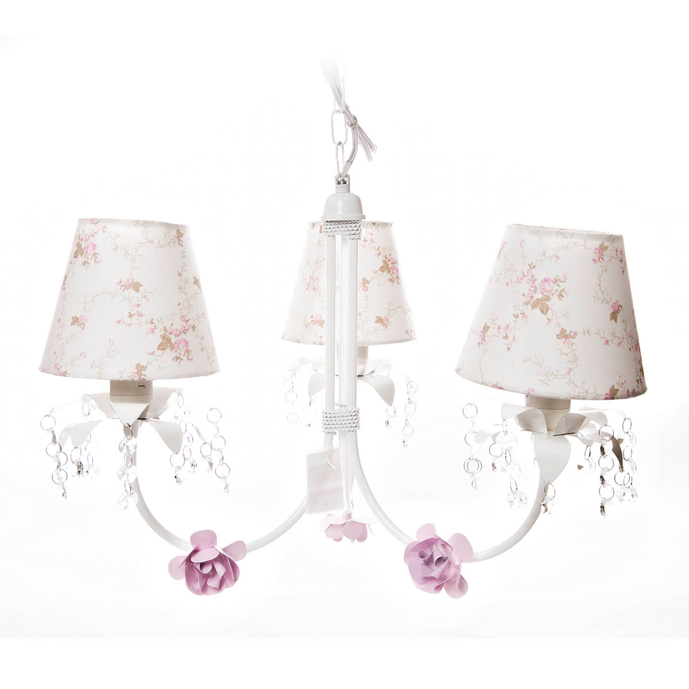 Lustre 3L Primavera Cristais 3 Flores P Rosa Quarto Bebê Infantil Lustre 3L Primavera Cristais 3 Flores P Rosa Quarto Bebê Infantil