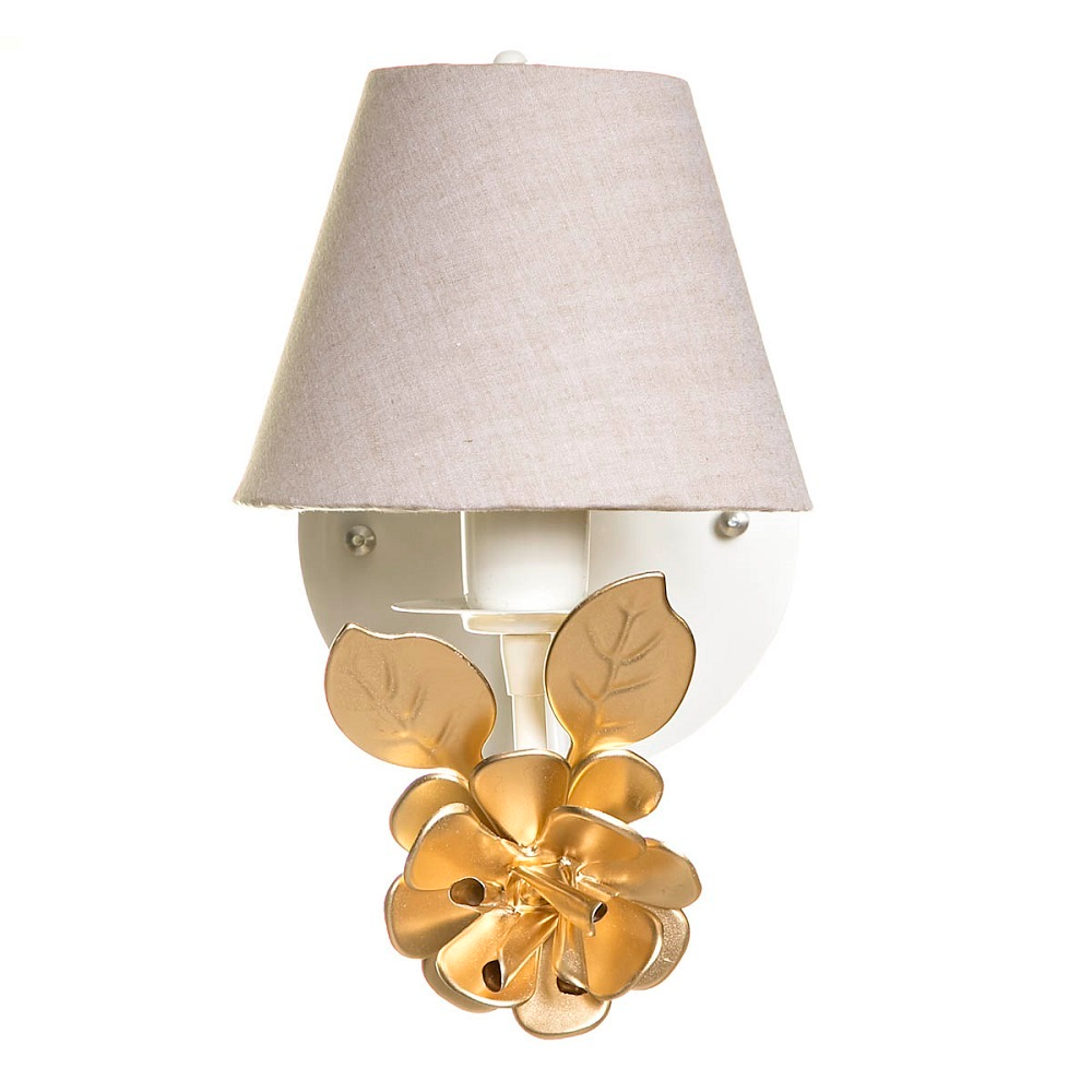 Arandela 1 Lâmpada Flor G Dourada Quarto Bebê Infantil - Bivolt Arandela 1 Lâmpada Flor G Dourada Quarto Bebê Infantil - Bivolt