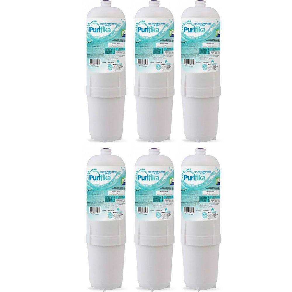 Kit 6 Filtro Refil Para Purificador De Água Soft By Everest - Plus, Star, Slim, Fit E Baby (todos)