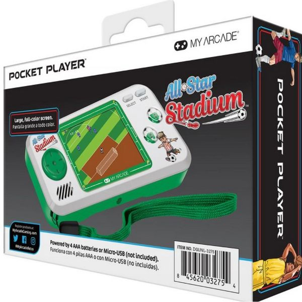 Mini Videogame My Arcade All-Star Stadium 7 em 1 - Branco-Verde