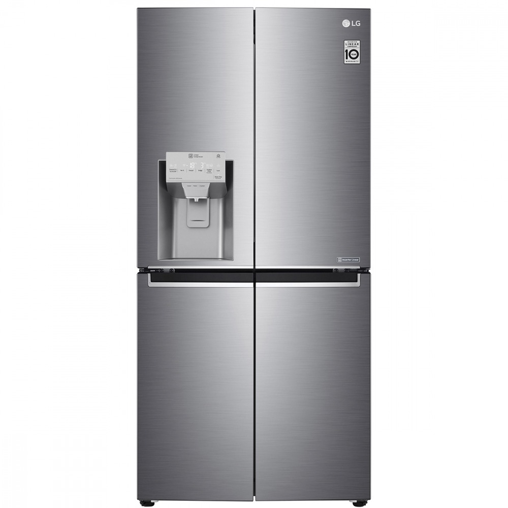 Geladeira/Refrigerador French Door Inverter LG Smart 428 Litros Aço Escovado GC-L228FTLK
