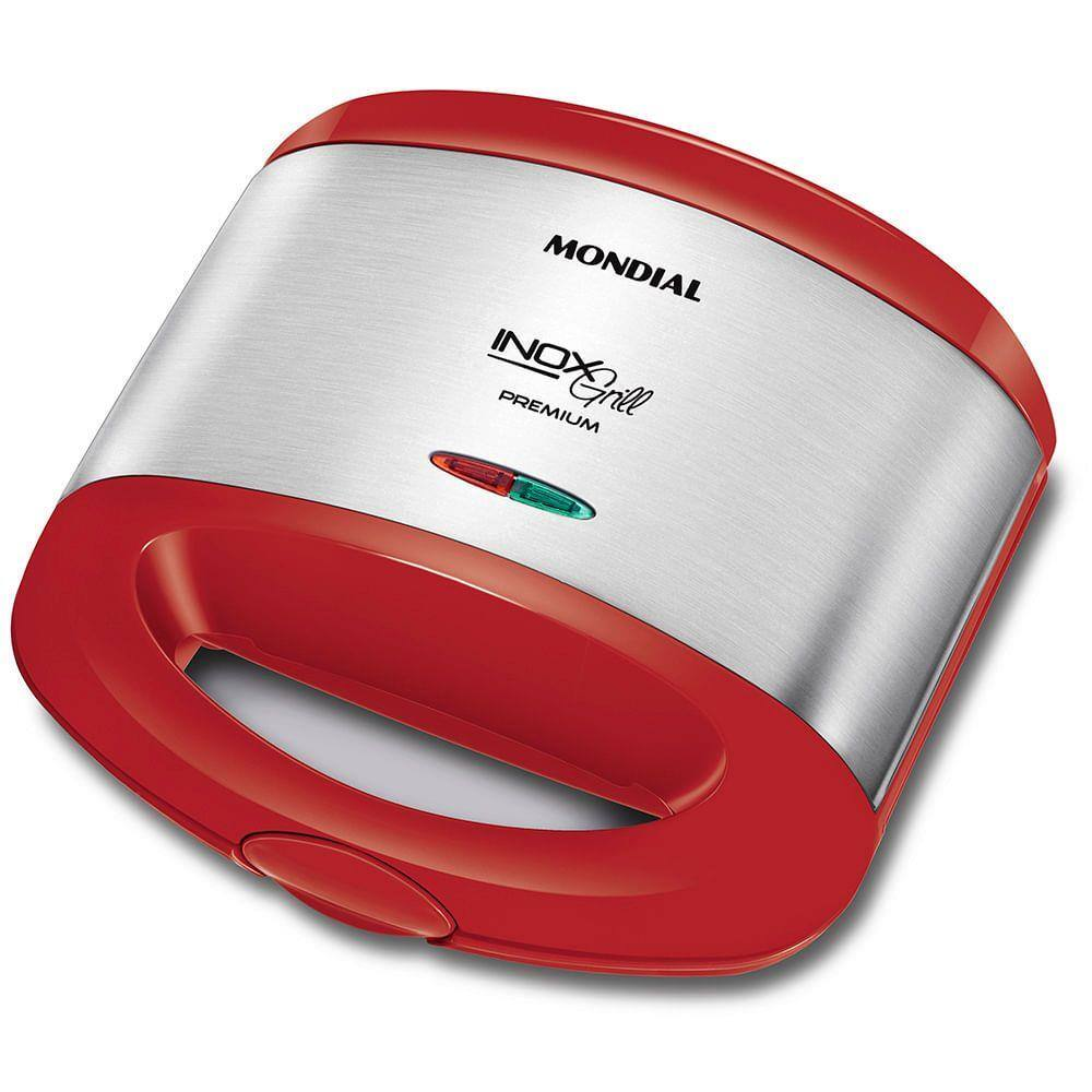 Grill e Sanduicheira Mondial Inox Red S-19 - 220V