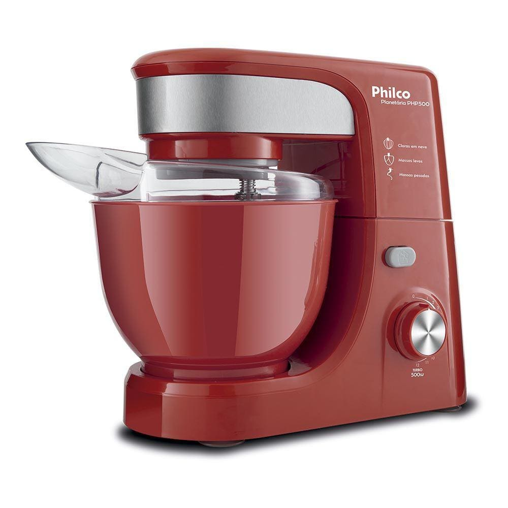 Batedeira Planetária Philco PHP500 Turbo 500W Vermelho