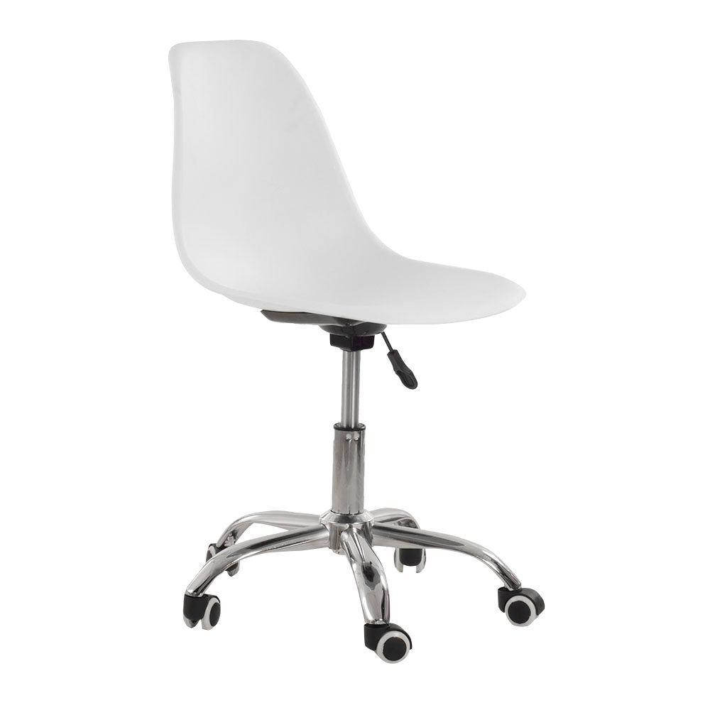 Cadeira com rodízios Eames Office - Escritório - Branco