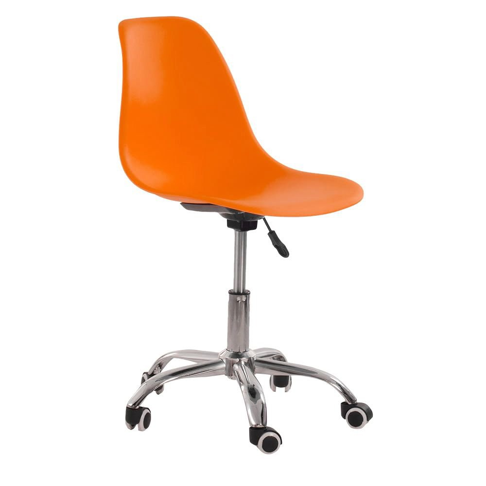 Cadeira com rodízios Eames Office - Escritório - Laranja