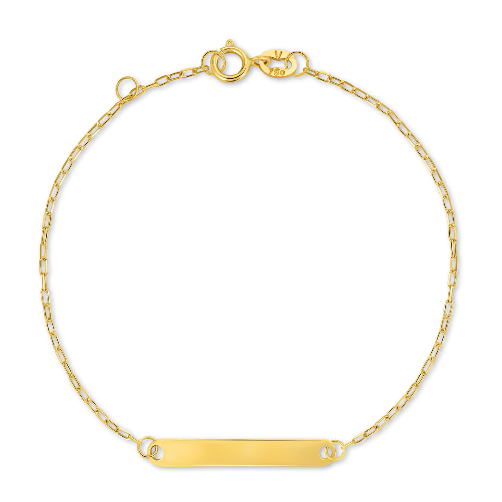 Pulseira Baby Personalizável em Ouro Amarelo 18k