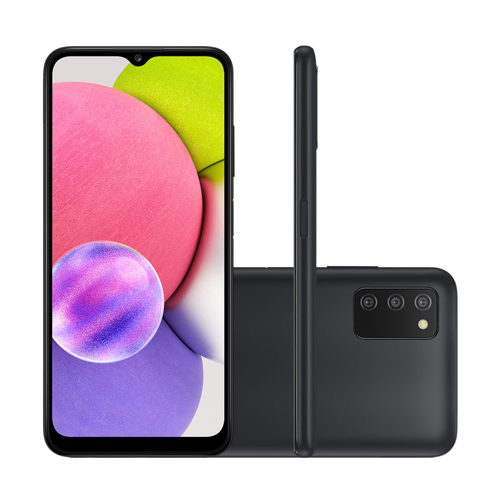 Smartphone Samsung Galaxy A03s 64GB 4G Dual Chip 4GB RAM Câmera Tripla Preto Smartphone Samsung Galaxy A03s 64GB 4G Dual Chip 4GB RAM Câmera Tripla Preto