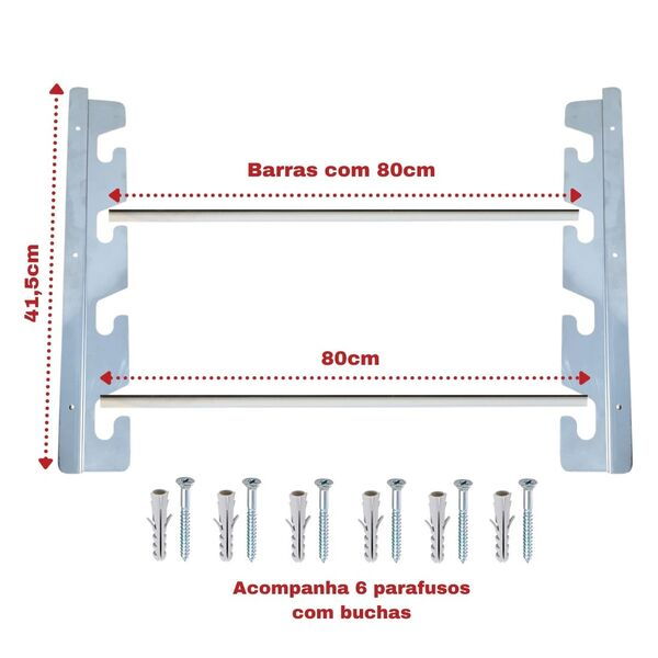 Suporte Para Churrasqueira Inox 80Cm Para Grelhas E Espetos Suporte Para Churrasqueira Inox 80Cm Para Grelhas E Espetos