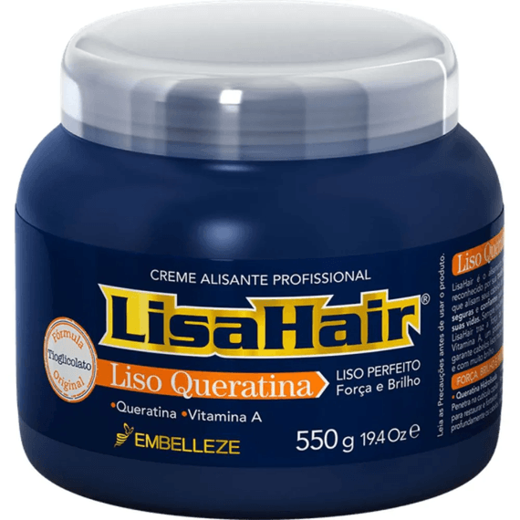 Creme Alisante LisaHair Liso Queratina 550G Creme Alisante LisaHair Liso Queratina 550G