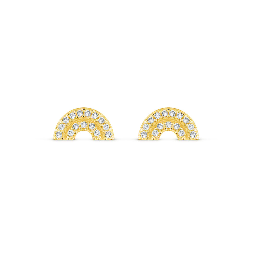 Brinco Fun Arco Íris em Ouro Amarelo 18k com Diamantes