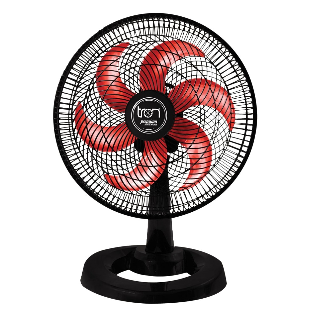 Ventilador Mesa Lorena Preto Oscilante 127V Pás Vermelha Ventilador Mesa Lorena Preto Oscilante 127V Pás Vermelha