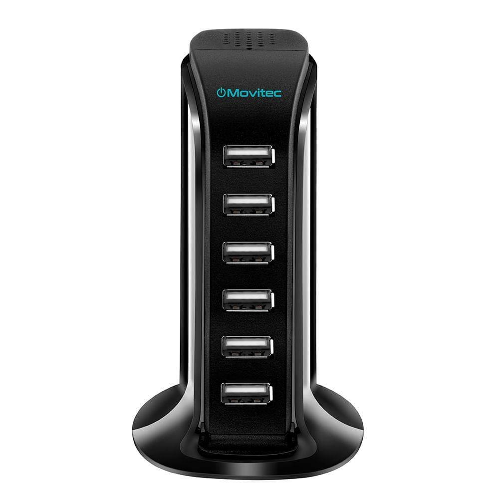 Carregador Movitec 6 portas USB/Bivolt HB-01 CARREGADOR USB HB-01 - 6 PORTAS