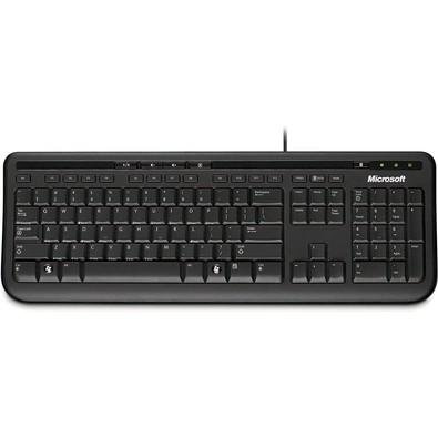 Teclado Microsoft Wired 600 Multimídia Resistente à Água ABNT2 - ANB00005