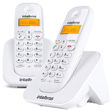 Telefone Intelbras Sem Fio TS 3112 + Ramal, Identificador de Chamadas, Branco - 4123002