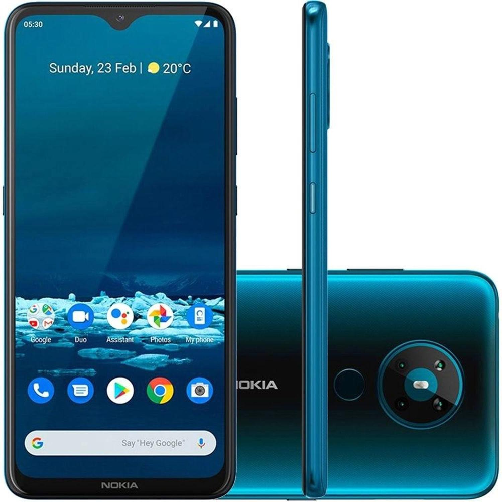 Smartphone Nokia 5.3 128GB Dual Chip Android 10 Tela 6.55 Octa Core Camera 13MP+5MP+2MP+2MP Frontal 8MP- Verde Cia