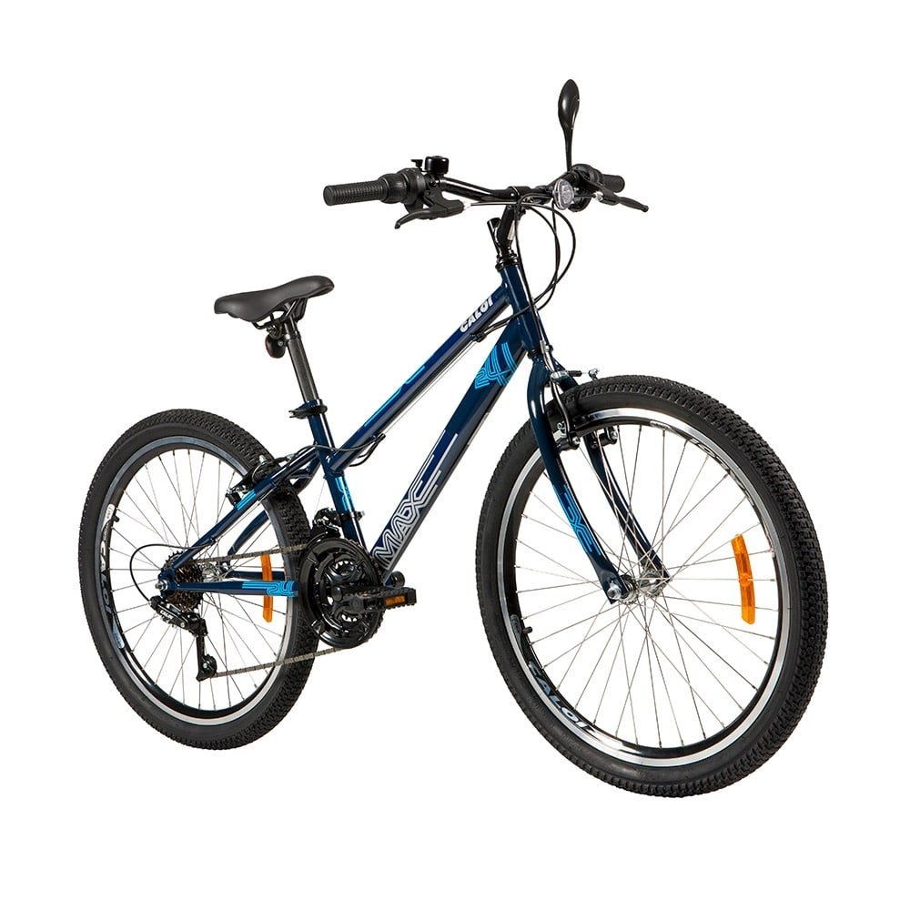 Bicicleta Caloi Max Aro 24 com Freio V-Brake e 21 Marchas - Preta/Azul